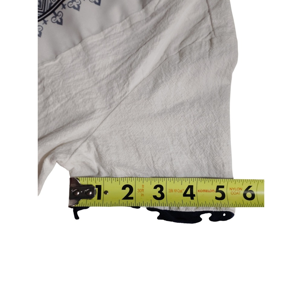 SHEIN Kids White Embroidered Button Up‎ Short Sleeve Shirt 11 12Y Guayabera - Picture 5 of 10